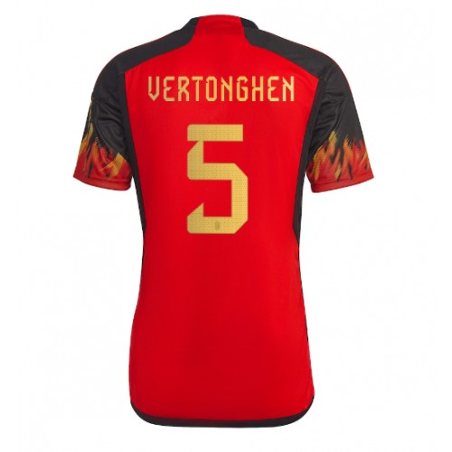 Belgia Jan Vertonghen #5 Koszulka Podstawowych MŚ 2022 Krótki Rękaw